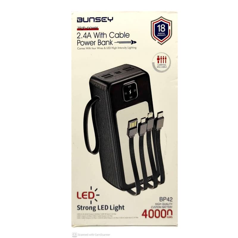 پاوربانک 12 وات بانسی مدل BP42 ظرفیت 40000 میلی آمپر ساعت - 5