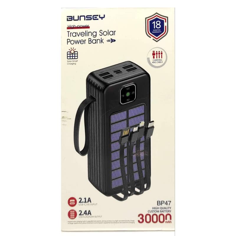 پاوربانک 12 وات بانسی مدل BP47 ظرفیت 30000 میلی‌آمپرساعت - 2
